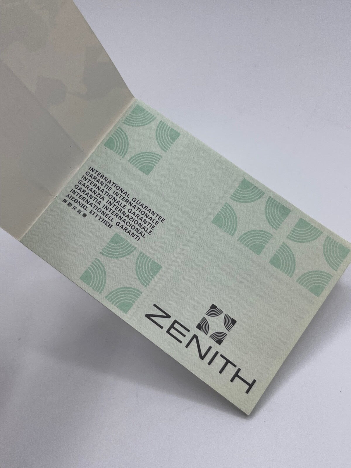Zenith libretto "world service" watch booklet anni '80 years