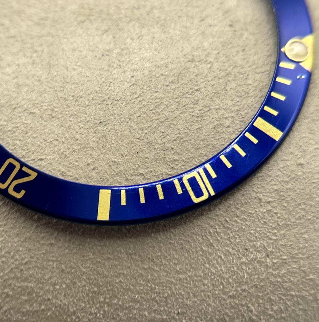 Rolex Submariner 16613 inserto ghiera bezel insert blu e oro B315-16808-182-A1