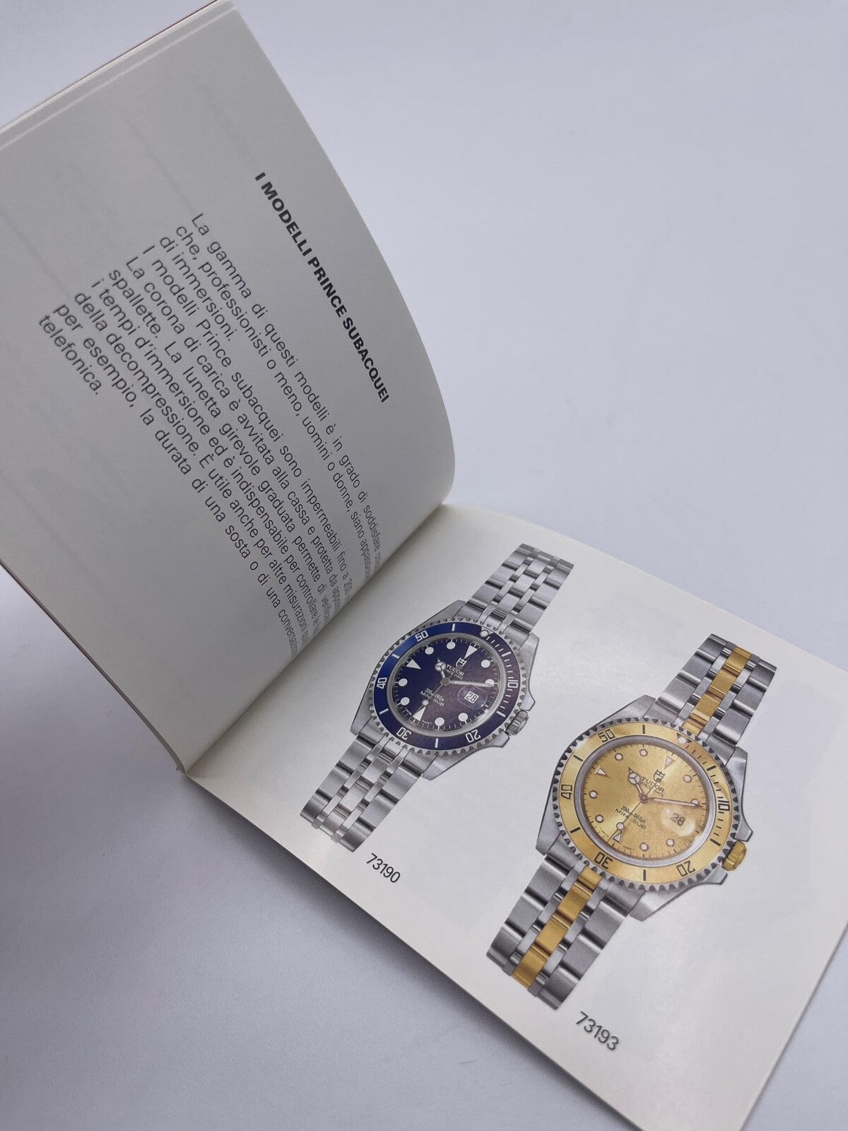 Tudor Prince Submariner Monarch libretto orologio italiano ( 1994 - 2002 )