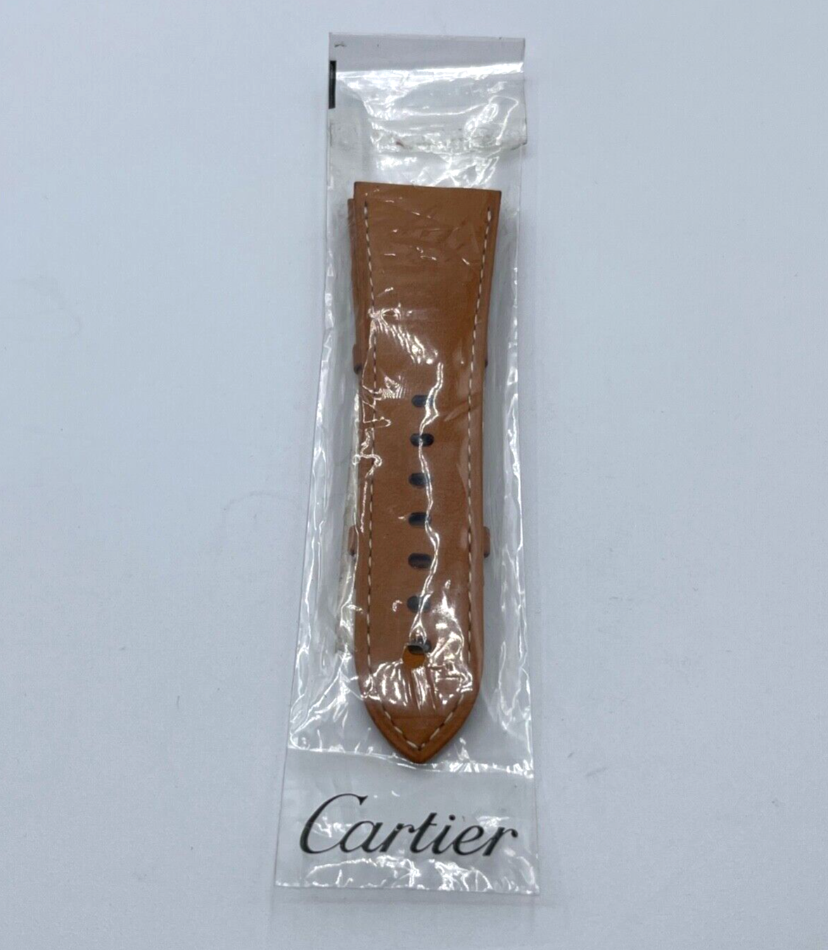 Cartier Divan GM cinturino orologio watch strap pelle marrone leather 29/22mm