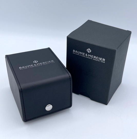 Baume & Mercier scatola da viaggio orologio watch travel box pelle nera