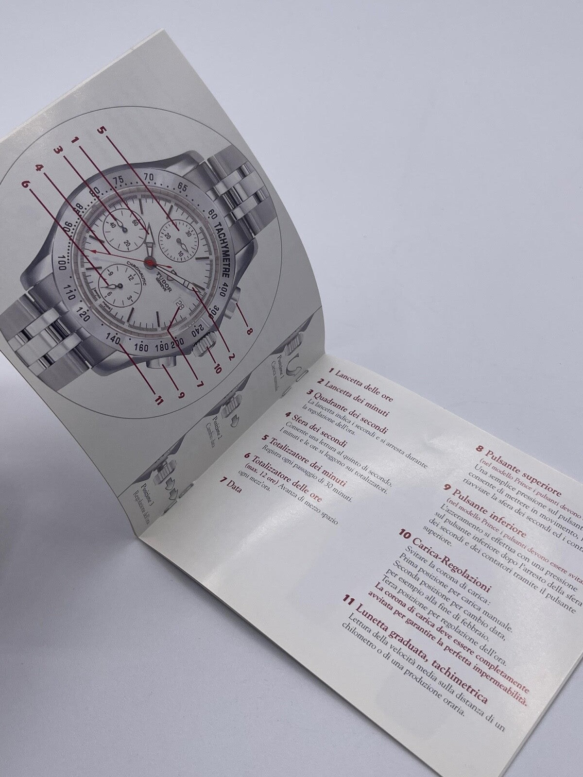 Tudor Prince Hydronaut Monarch libretto orologio italiano ( 2002 - 2006 )