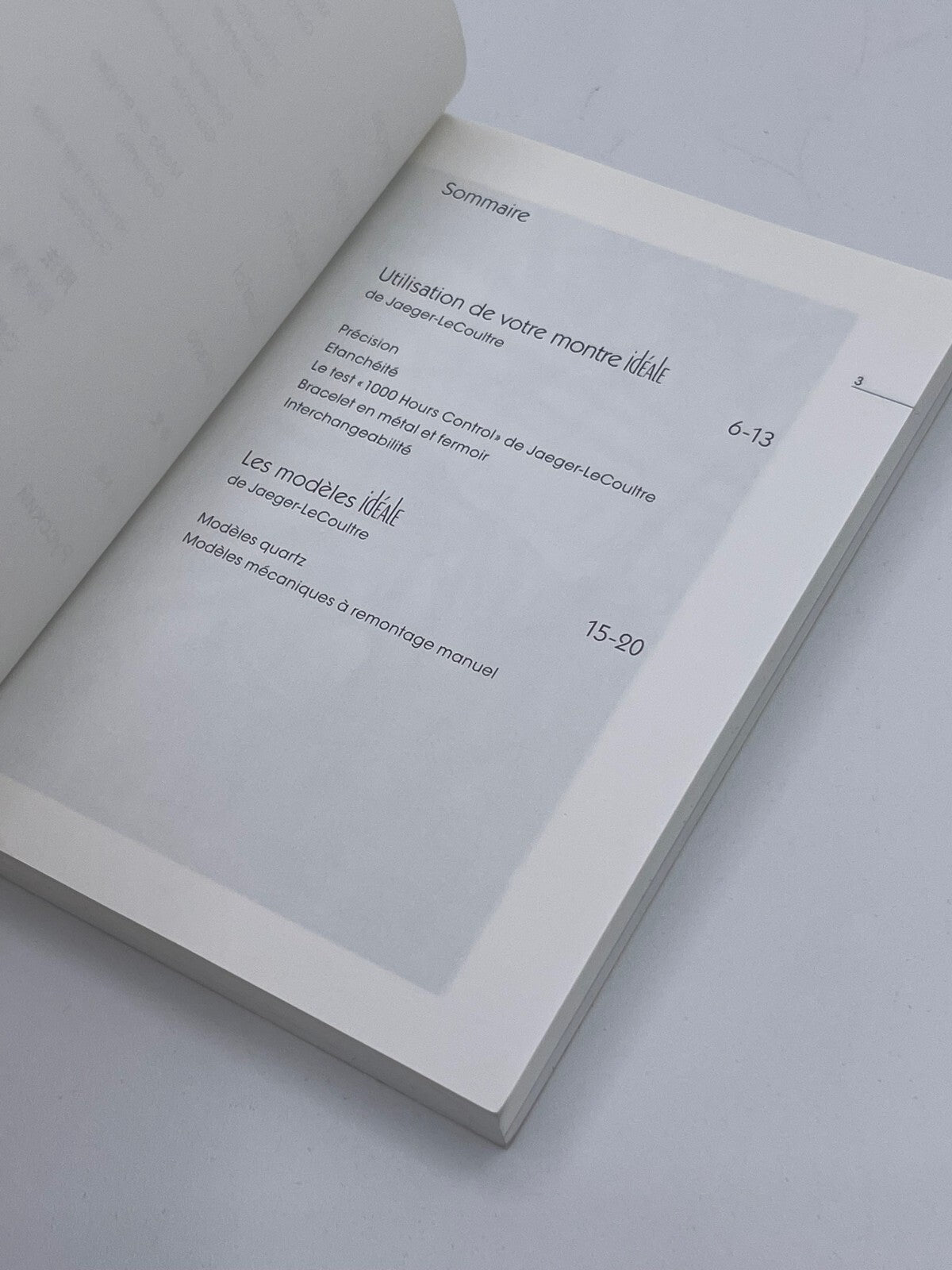Jaeger LeCoultre Ideale libretto istruzioni garanzia warranty user manual 2004