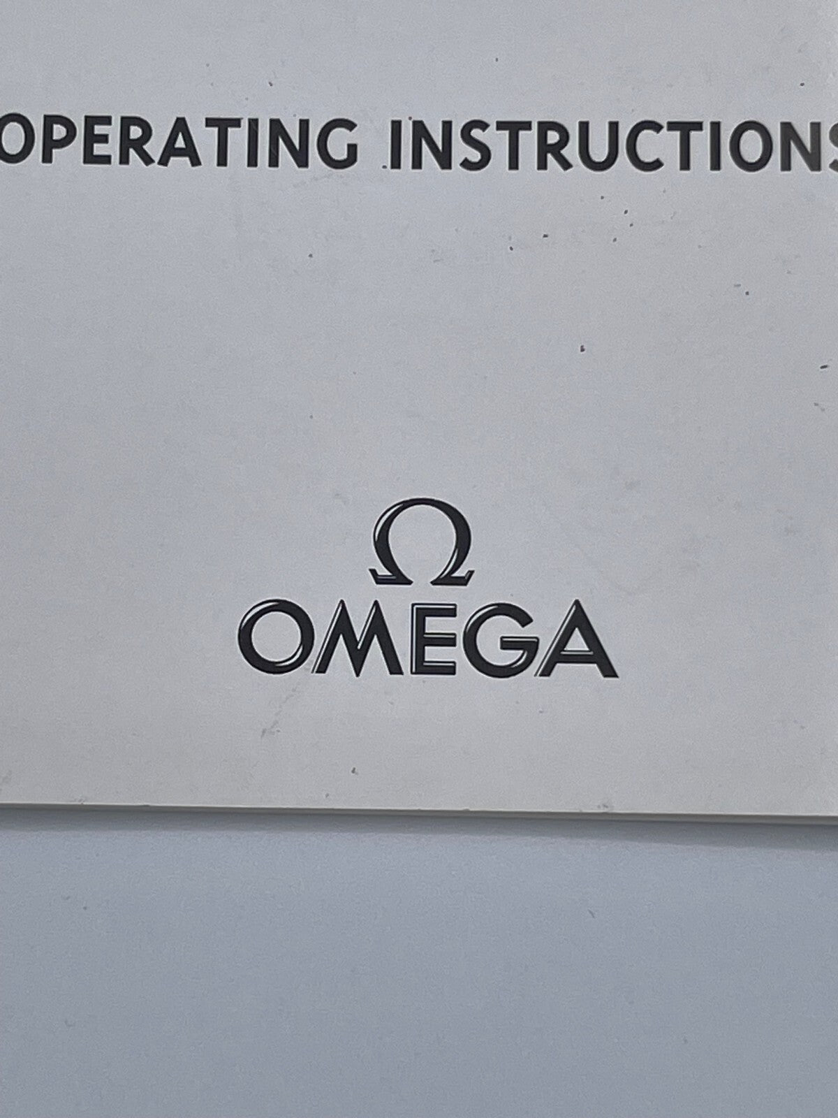 Omega libretto booklet "operating instructions" 1998