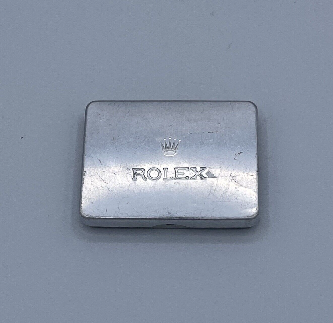 Rolex scatola porta ricambi orologio watch spare parts dials box metallo L