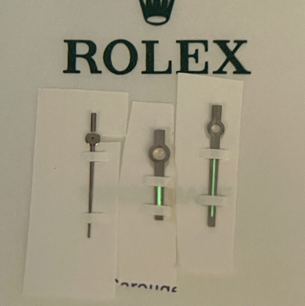 Rolex Datejust 31 set sfere lancette acciaio steel hands set cal. 2235 luminova