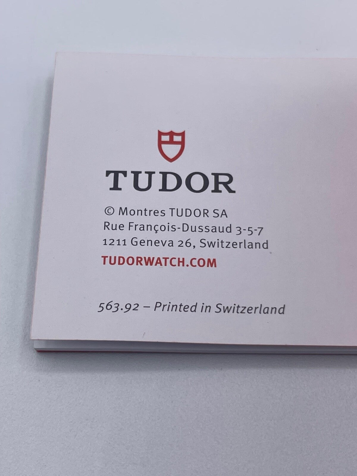 Tudor libretto orologio garanzia booklet worldwide service 563.92