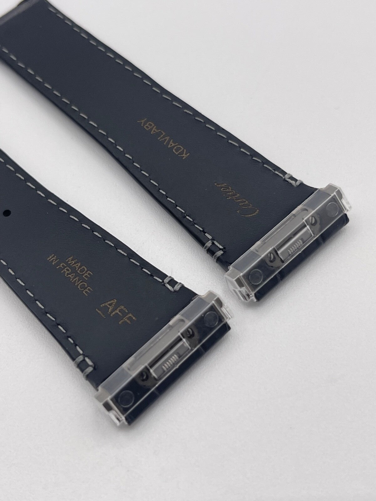 Cartier Santos cinturino orologio strap pelle alligatore grigio KDAVLABY 23/18mm