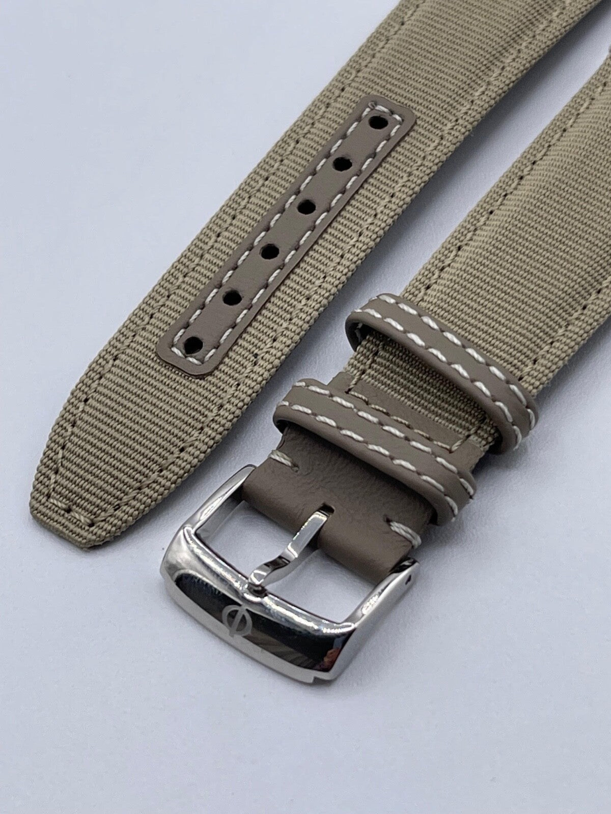 Baume & Mercier Clifton cinturino orologio watch strap tessuto fabric 21/18mm