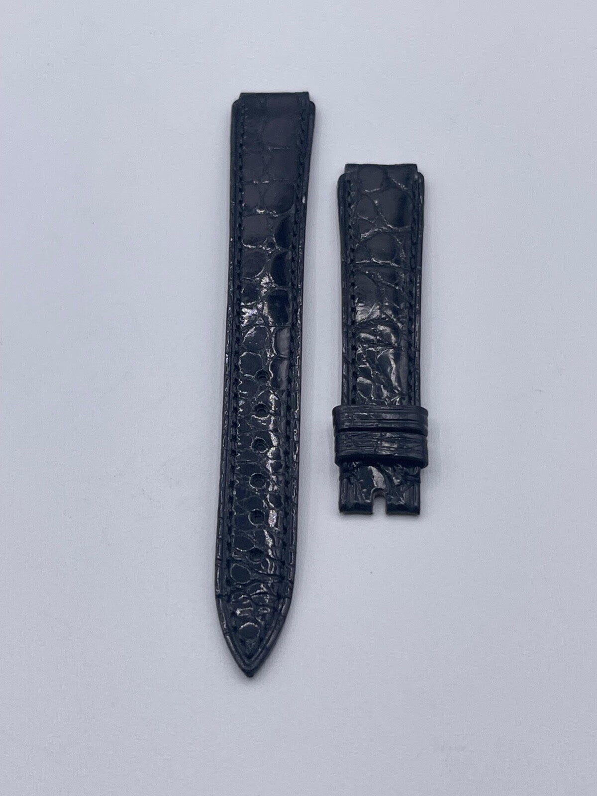 Audemars Piguet cinturino watch strap pelle coccodrillo nero 12/12mm