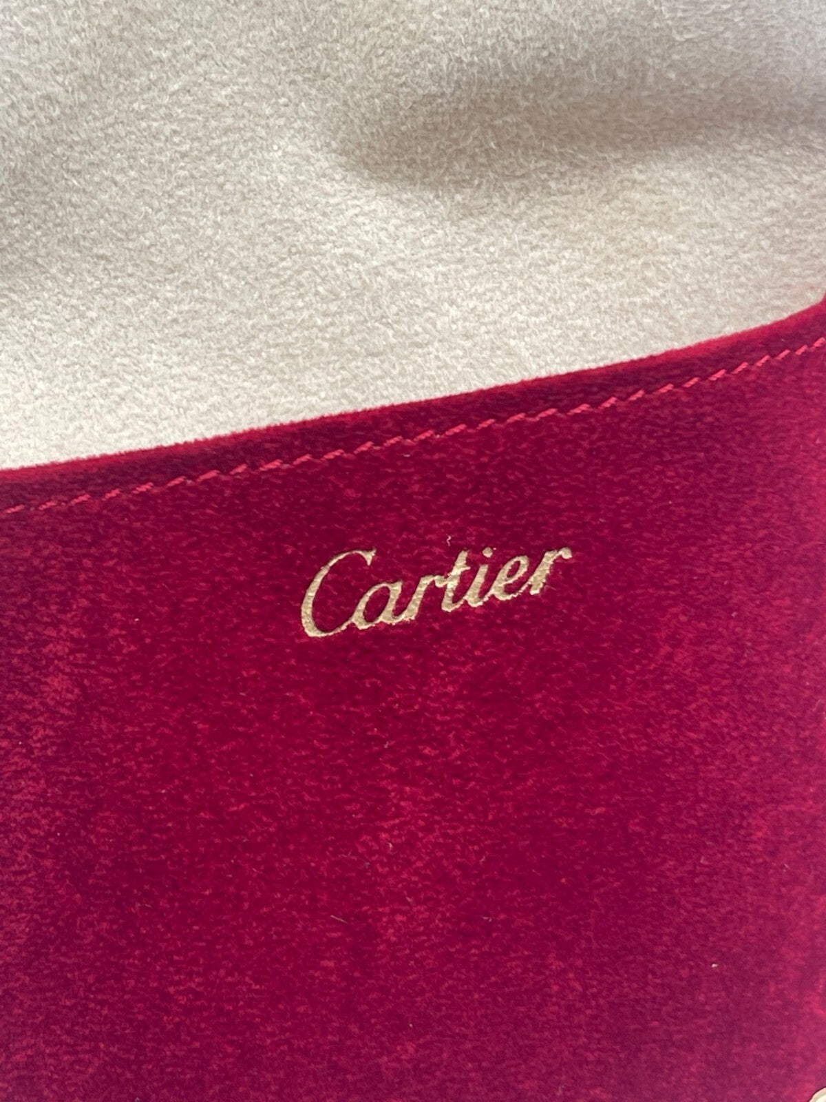 Cartier pochette personalizzata customized travel box clutch rosso senza cuscino