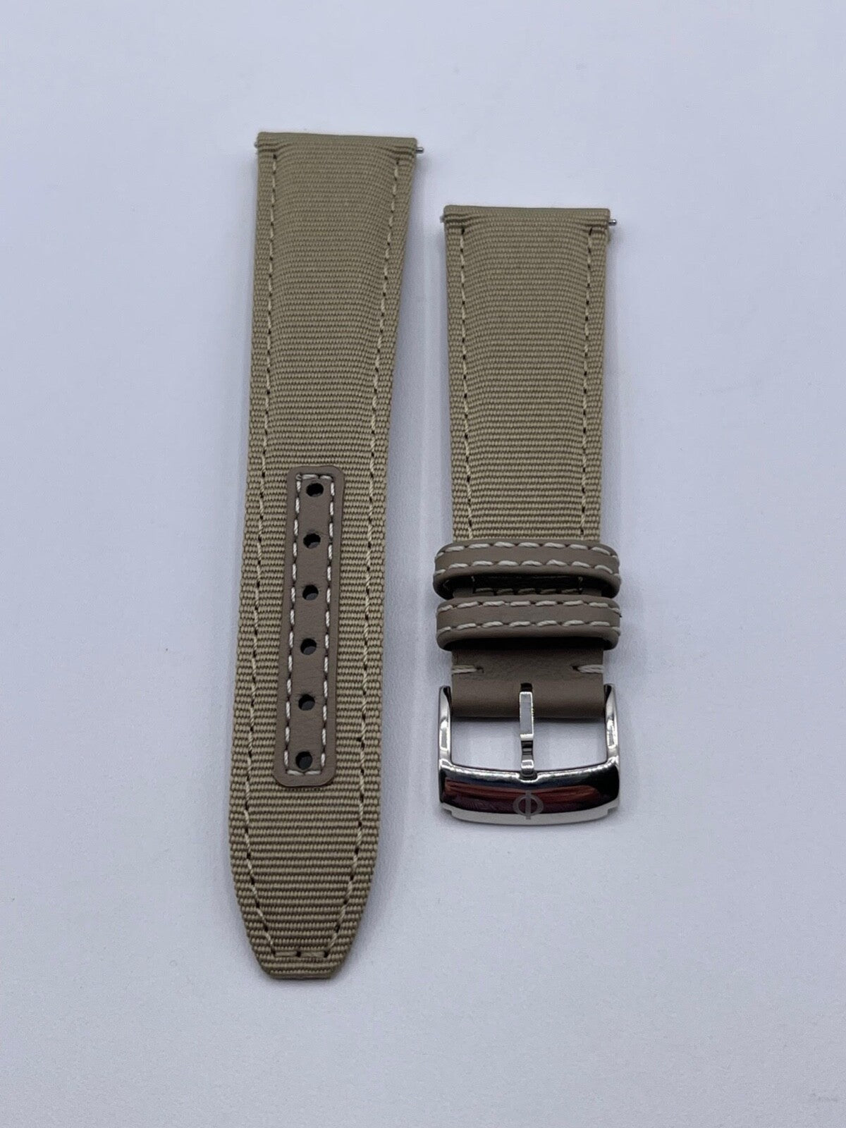 Baume & Mercier Clifton cinturino orologio watch strap tessuto fabric 21/18mm