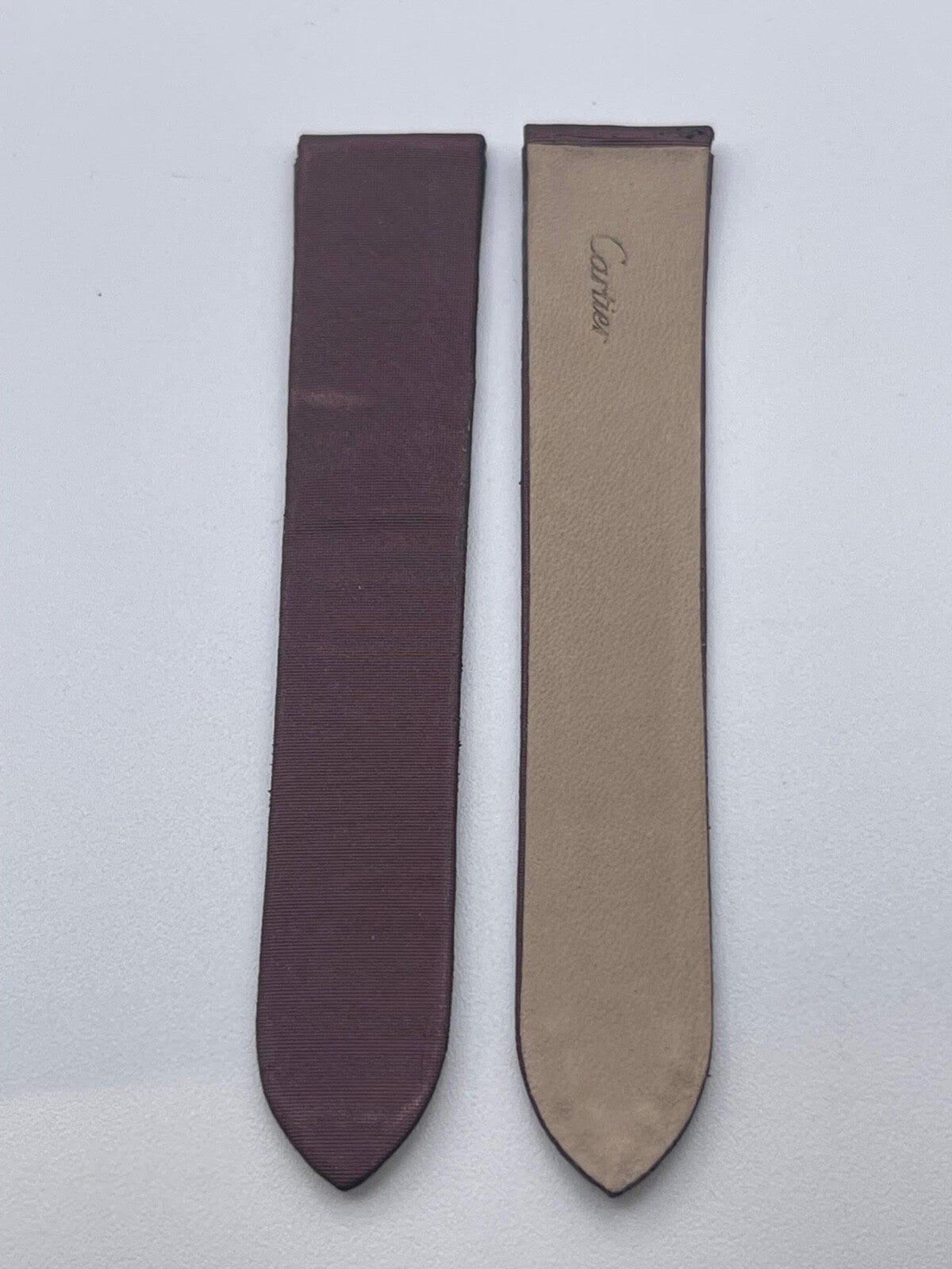 Cartier Tank cinturino orologio watch strap stoffa bordeaux ref.KD25XW65 18/16mm