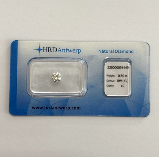 Diamante 0.50 ct G IF LC certificato HRD certified diamond report 220000091449