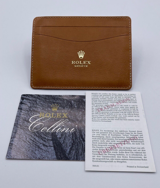 Rolex Cellini porta garanzia 050.05.34 + libretto booklet traduzione anni 90"