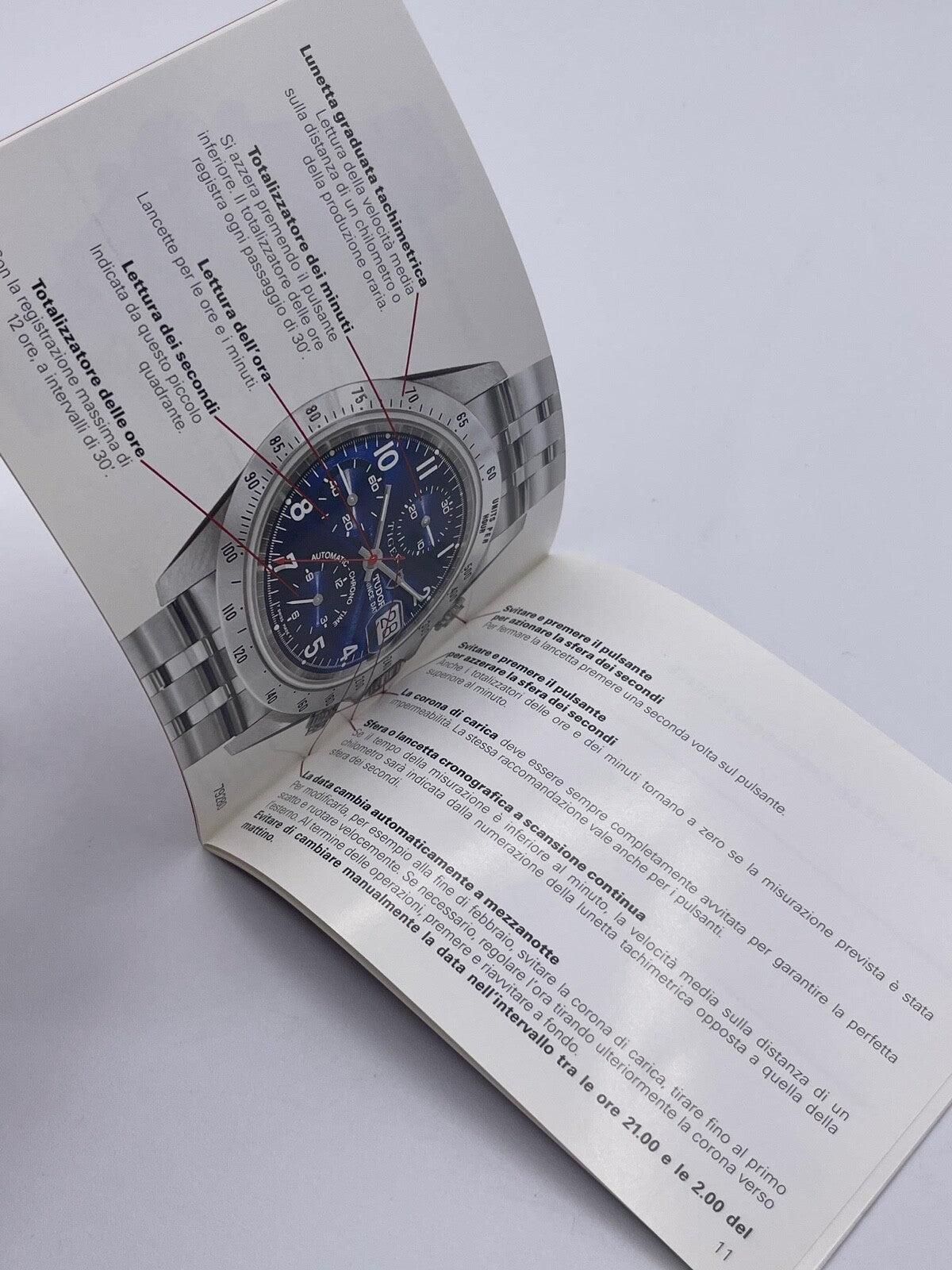 Tudor Prince Submariner Monarch libretto orologio italiano ( 1994 - 2002 )