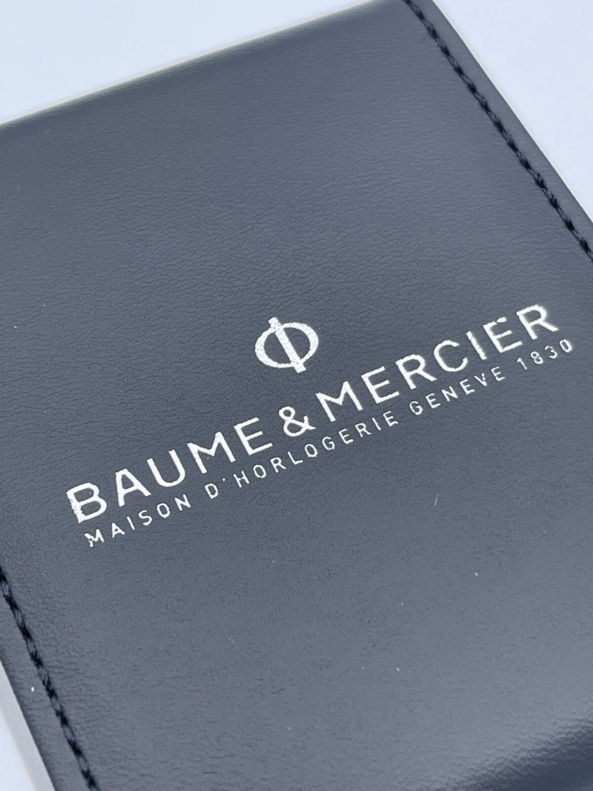 Baume & Mercier scatola da viaggio orologio watch travel box pelle nera