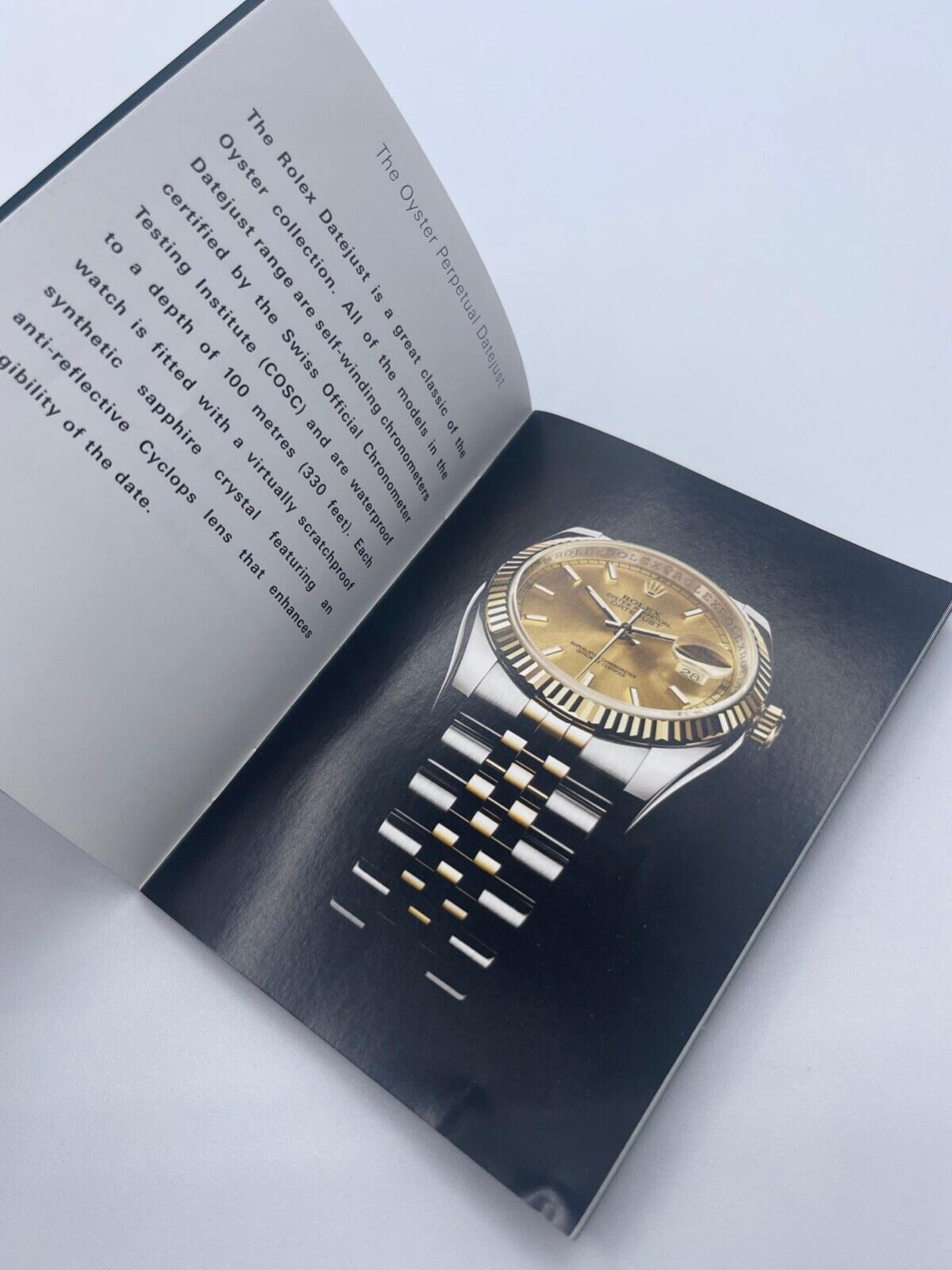 Rolex Datejust libretto corredo orologio watch booklet inglese ( 2001 - 2011 )