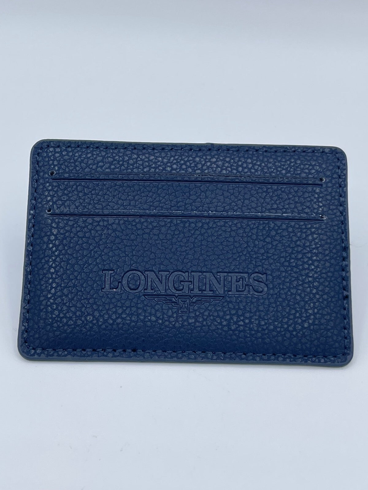 Longines porta garanzia porta carte warranty holder wallet pelle blu originale