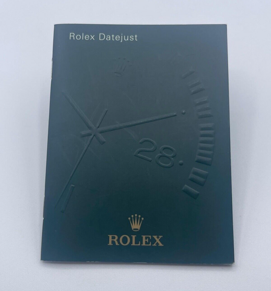 Rolex Datejust libretto corredo orologio watch booklet inglese ( 2001 - 2011 )