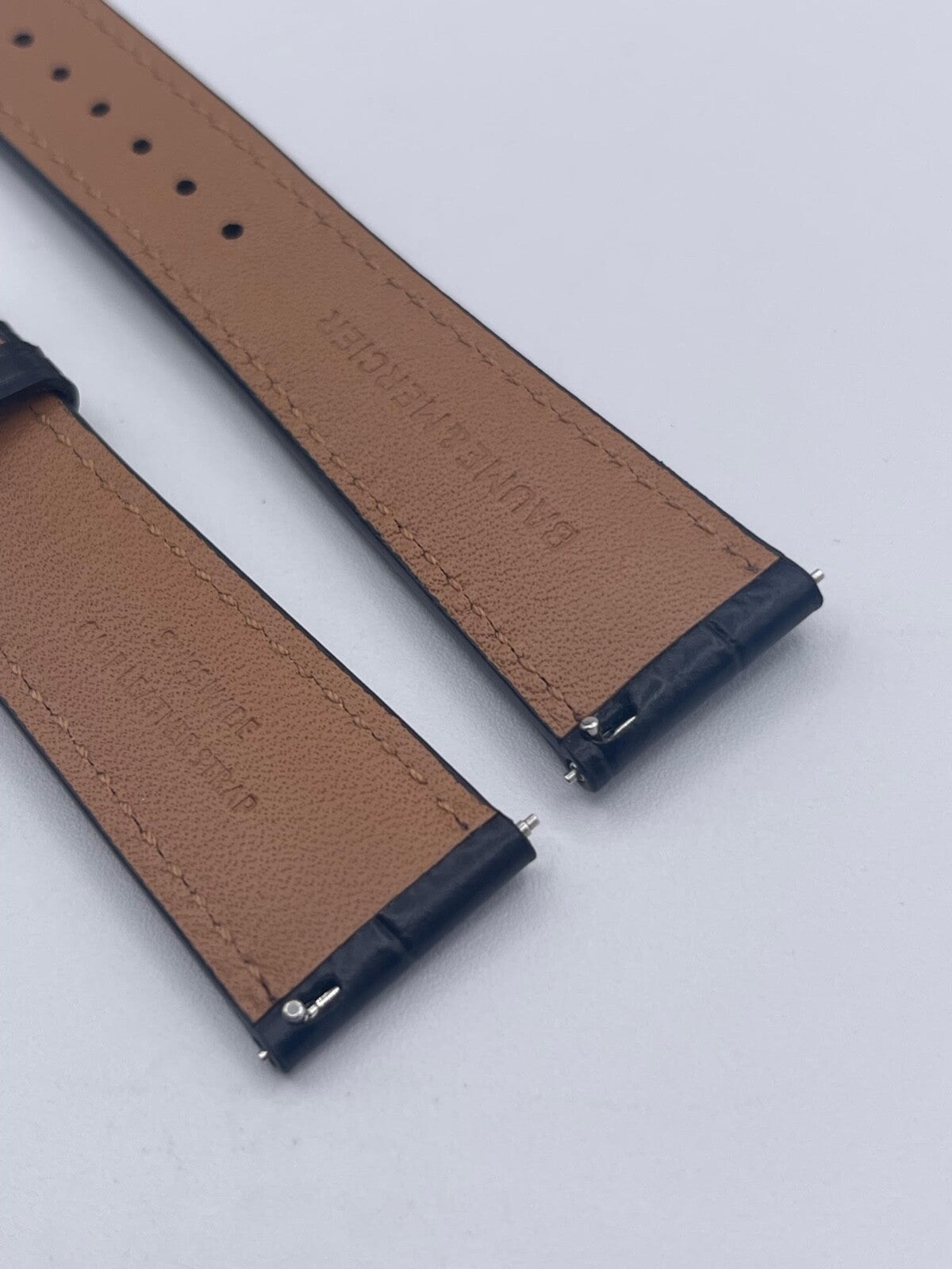 Baume & Mercier Clifton cinturino strap orologio pelle nero BLSA 22mm + fibbia