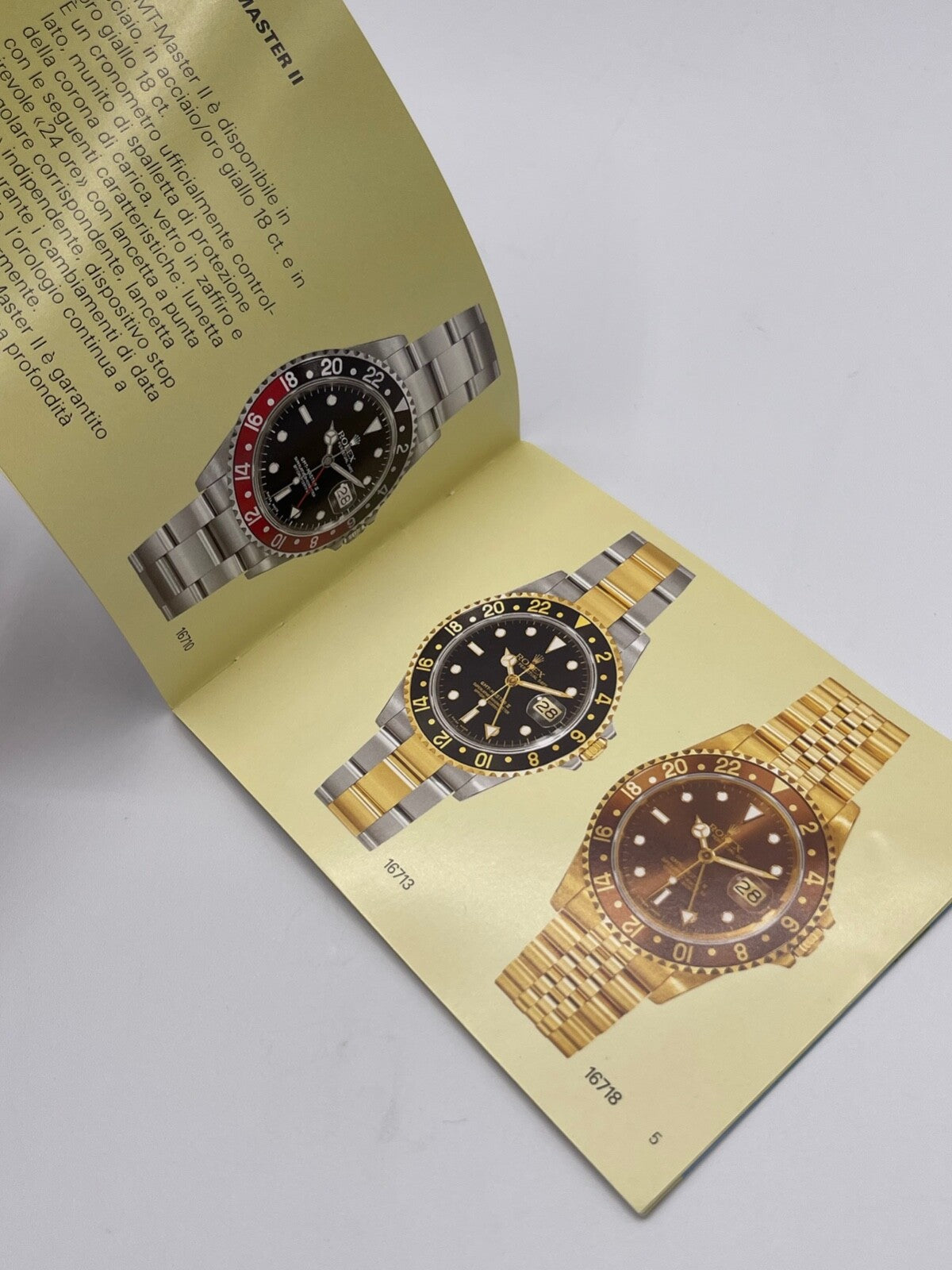 Rolex Gmt-Master libretto corredo orologio watch booklet anno 2004 italiano