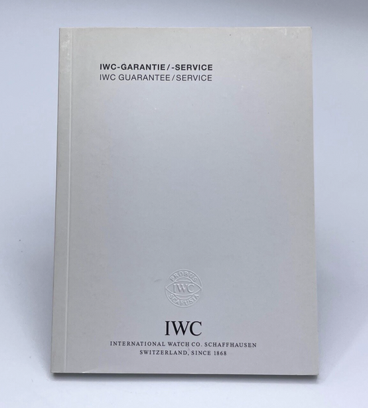 Iwc Pilot Aquatimer Ingenieur libretto garanzia guarantee service 2004 - 2011