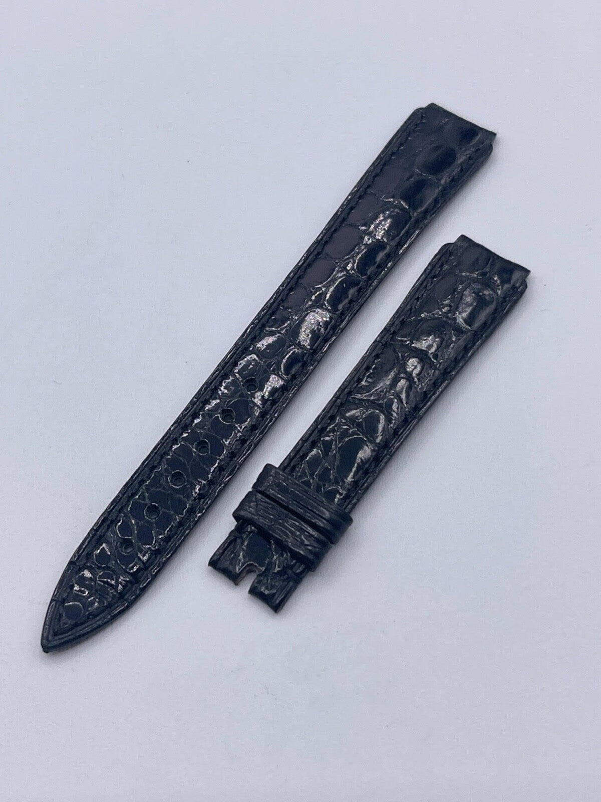 Audemars Piguet cinturino watch strap pelle coccodrillo nero 12/12mm
