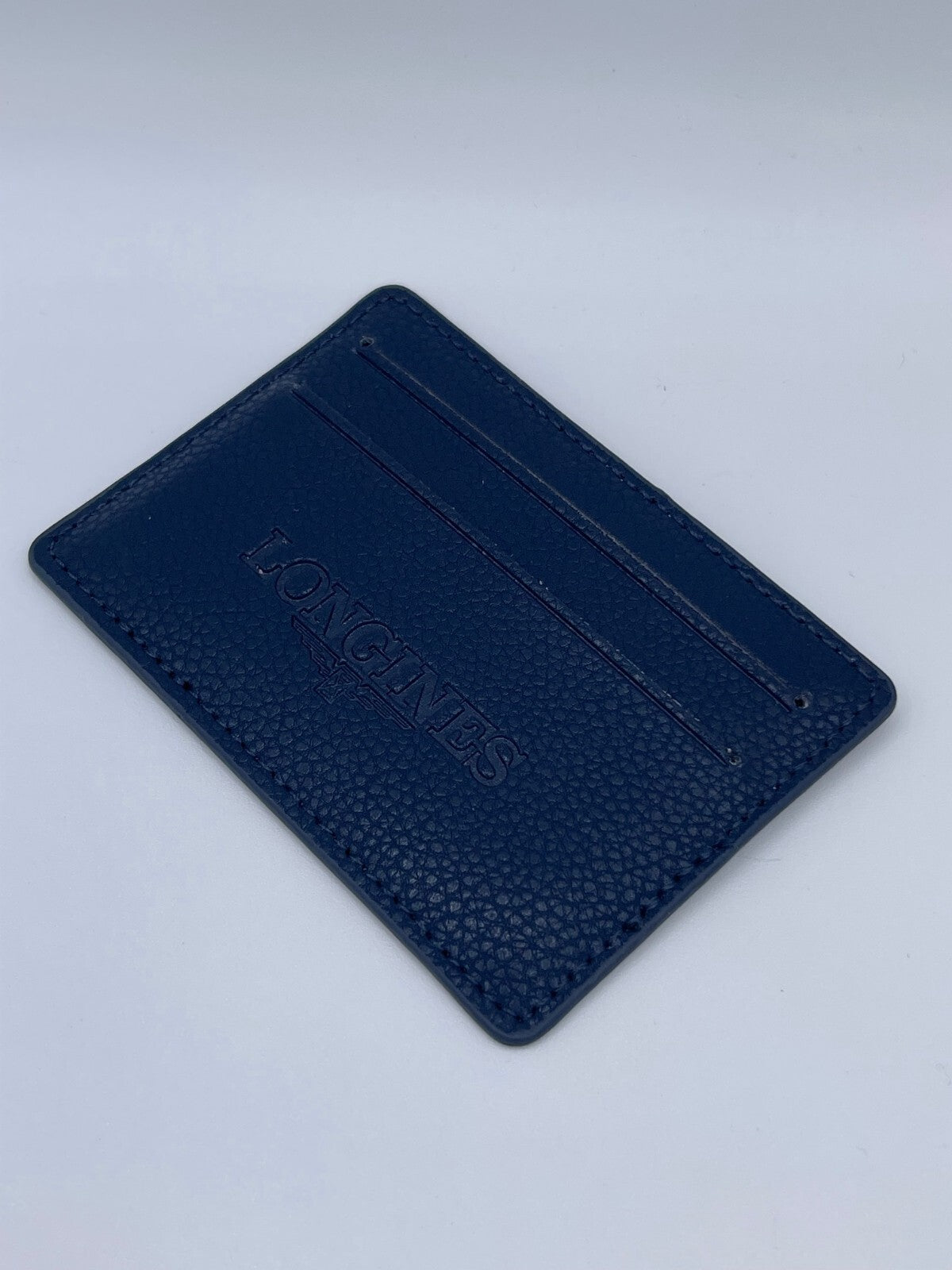 Longines porta garanzia porta carte warranty holder wallet pelle blu originale