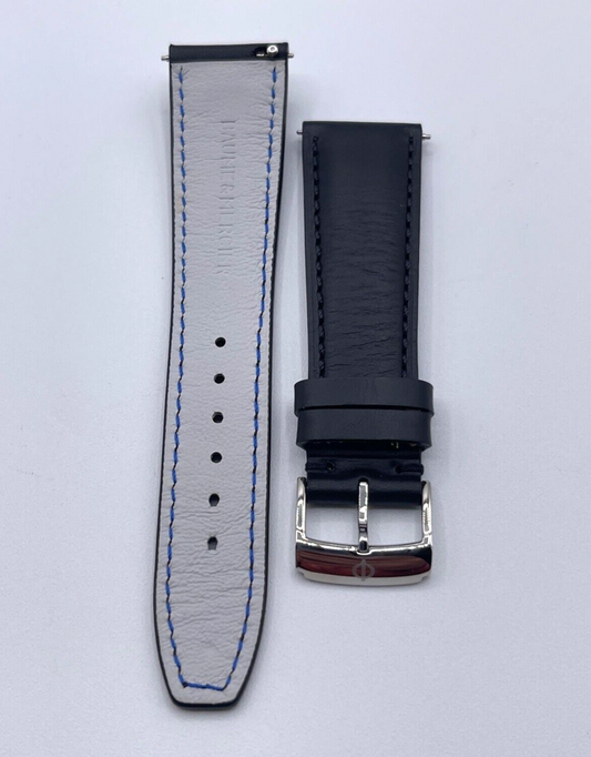 Baume & Mercier Clifton cinturino orologio pelle nero "BLTH" 22mm + fibbia