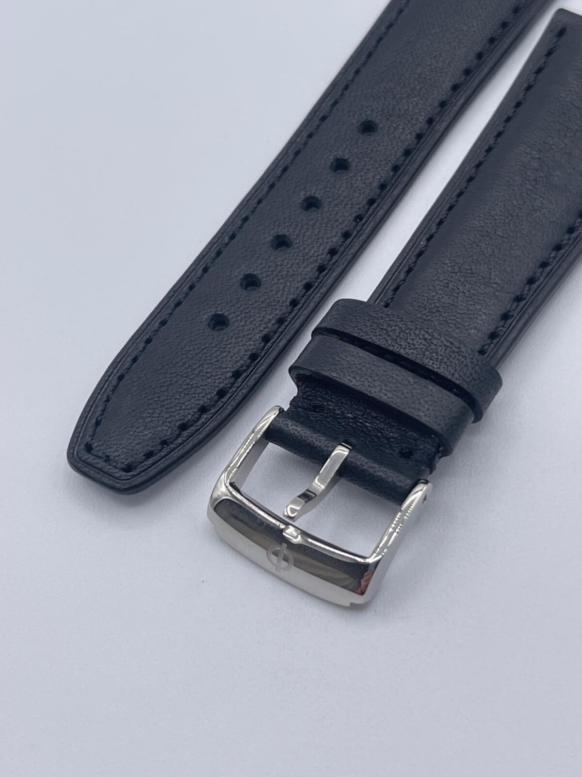 Baume & Mercier Clifton cinturino strap orologio pelle nero BLQK 22mm + fibbia