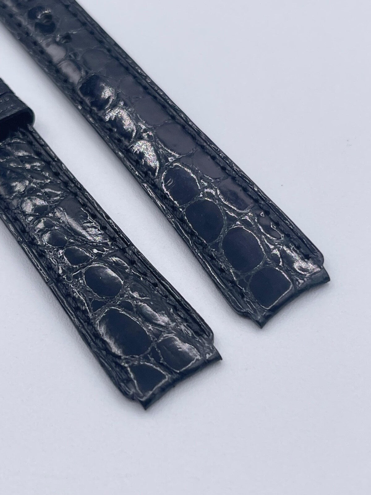 Audemars Piguet cinturino watch strap pelle coccodrillo nero 12/12mm