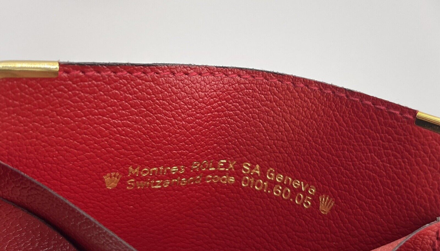 Rolex porta garanzia warranty holder pelle rossa red vintage originale