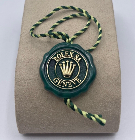 Rolex tag sigillo seal ceralacca verde green " Superlative Certified " originale