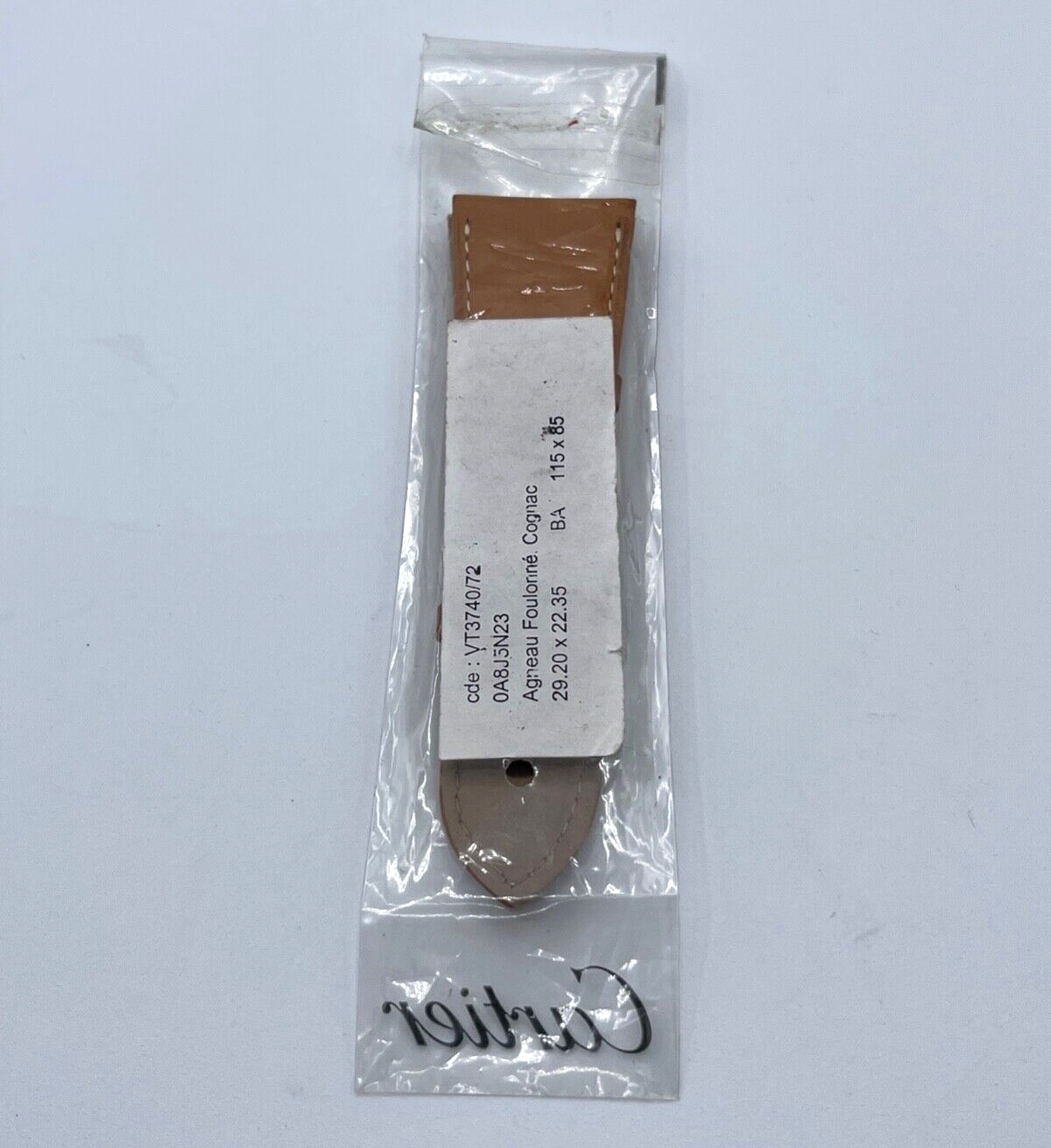 Cartier Divan GM cinturino orologio watch strap pelle marrone leather 29/22mm