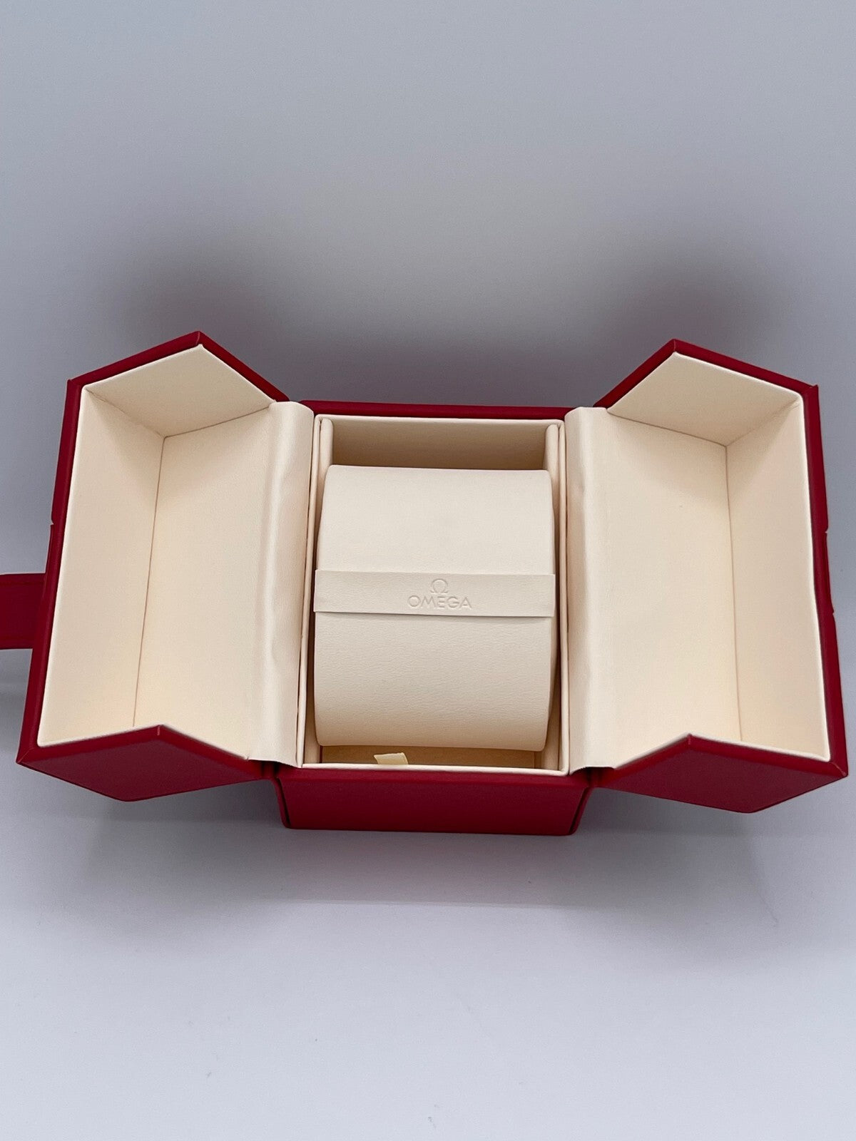 Omega Speedmaster Seamaster custodia viaggio orologio travel box pelle rossa new