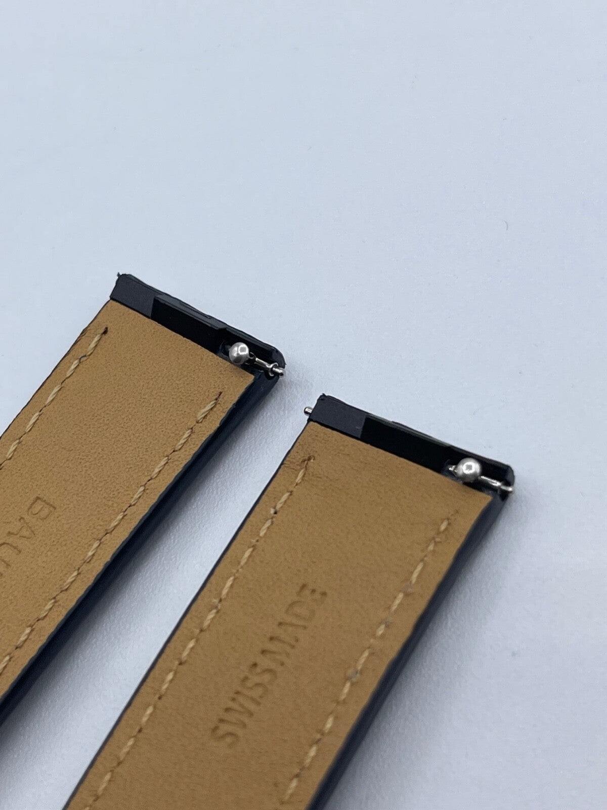 Baume & Mercier Hampton cinturino orologio watch strap alligatore blu 19/18mm