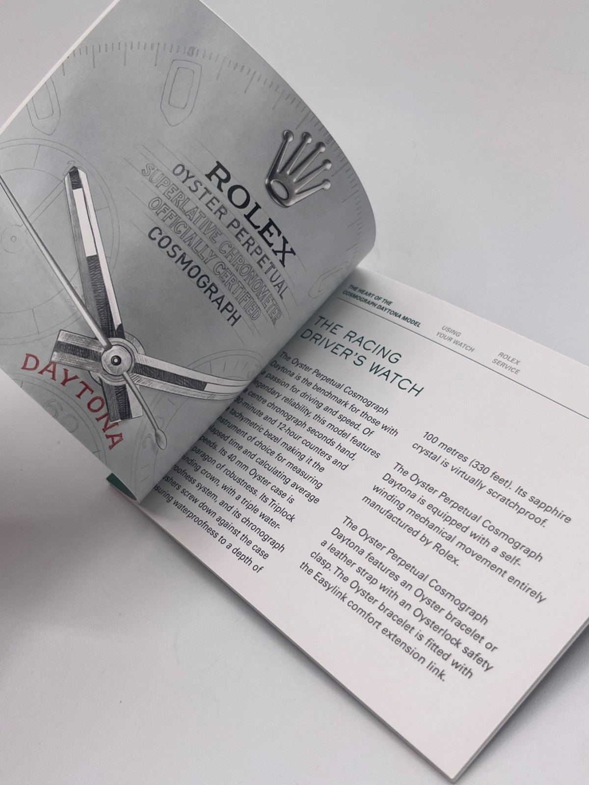 Rolex Daytona libretto corredo orologio watch booklet 4.2016 inglese
