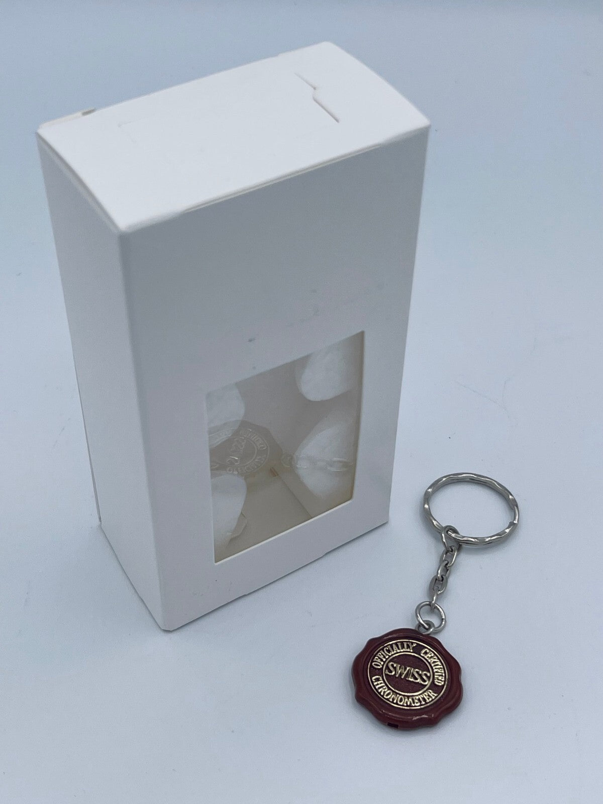 Rolex portachiavi keychain sigillo original seal marrone vintage + box service