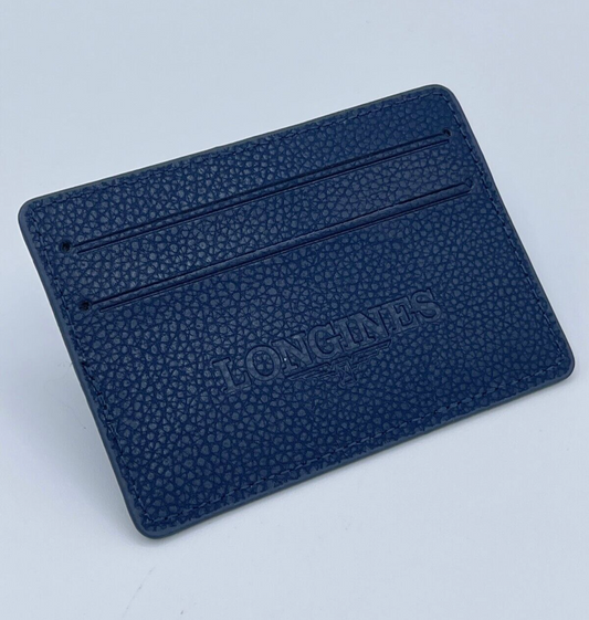 Longines porta garanzia porta carte warranty holder wallet pelle blu originale