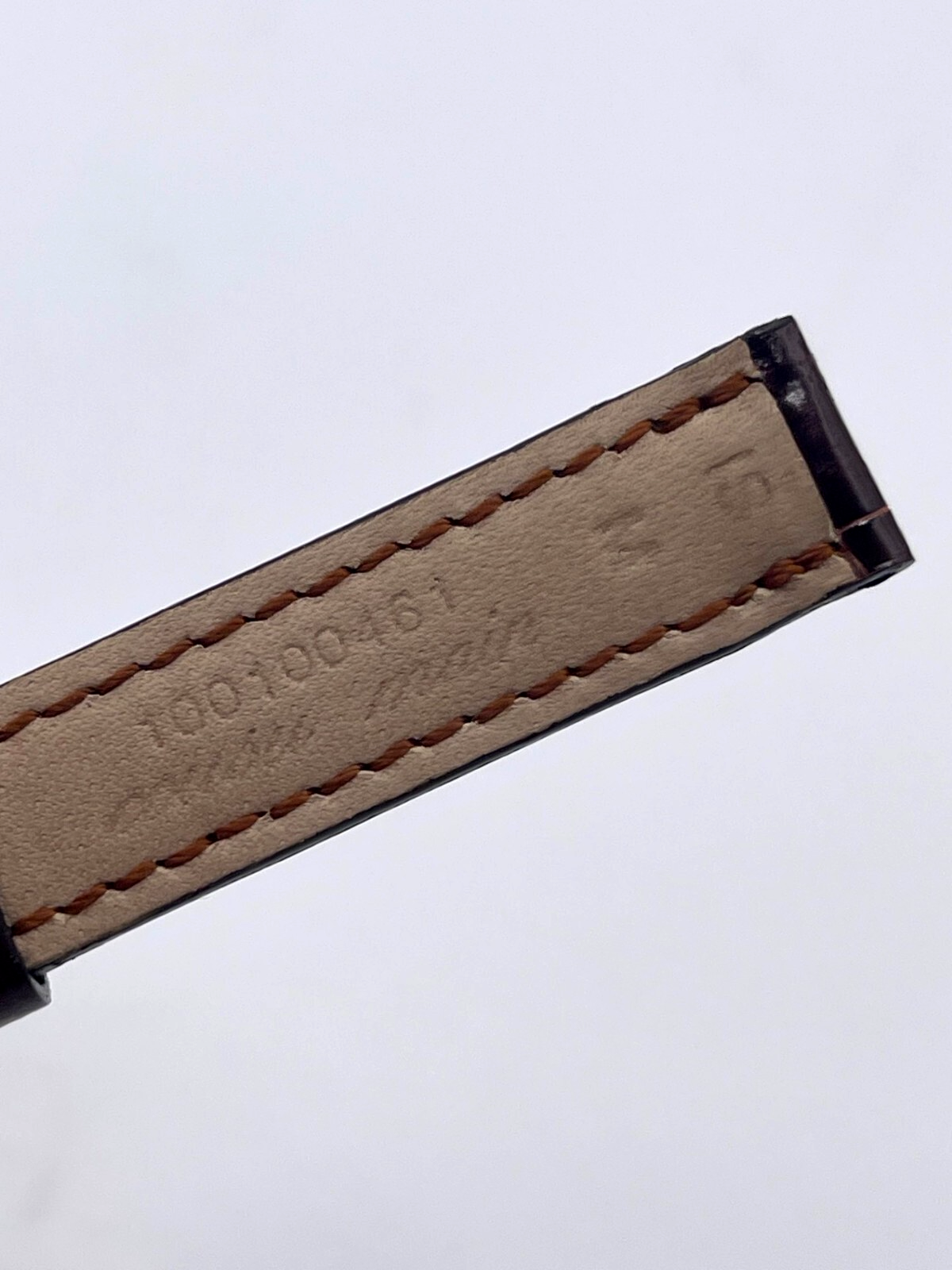 Bulgari Bvlgari cinturino orologio watch strap pelle alligatore marrone 14 mm