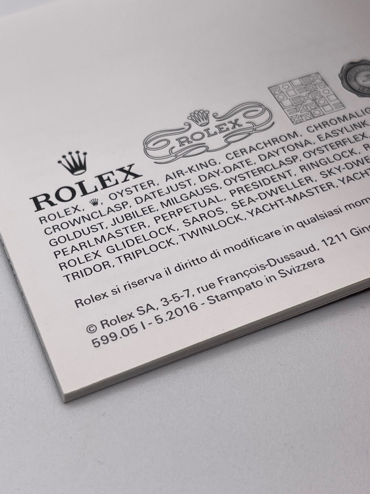 Rolex Submariner libretto corredo orologio italiano ( 2014 - 2023 )