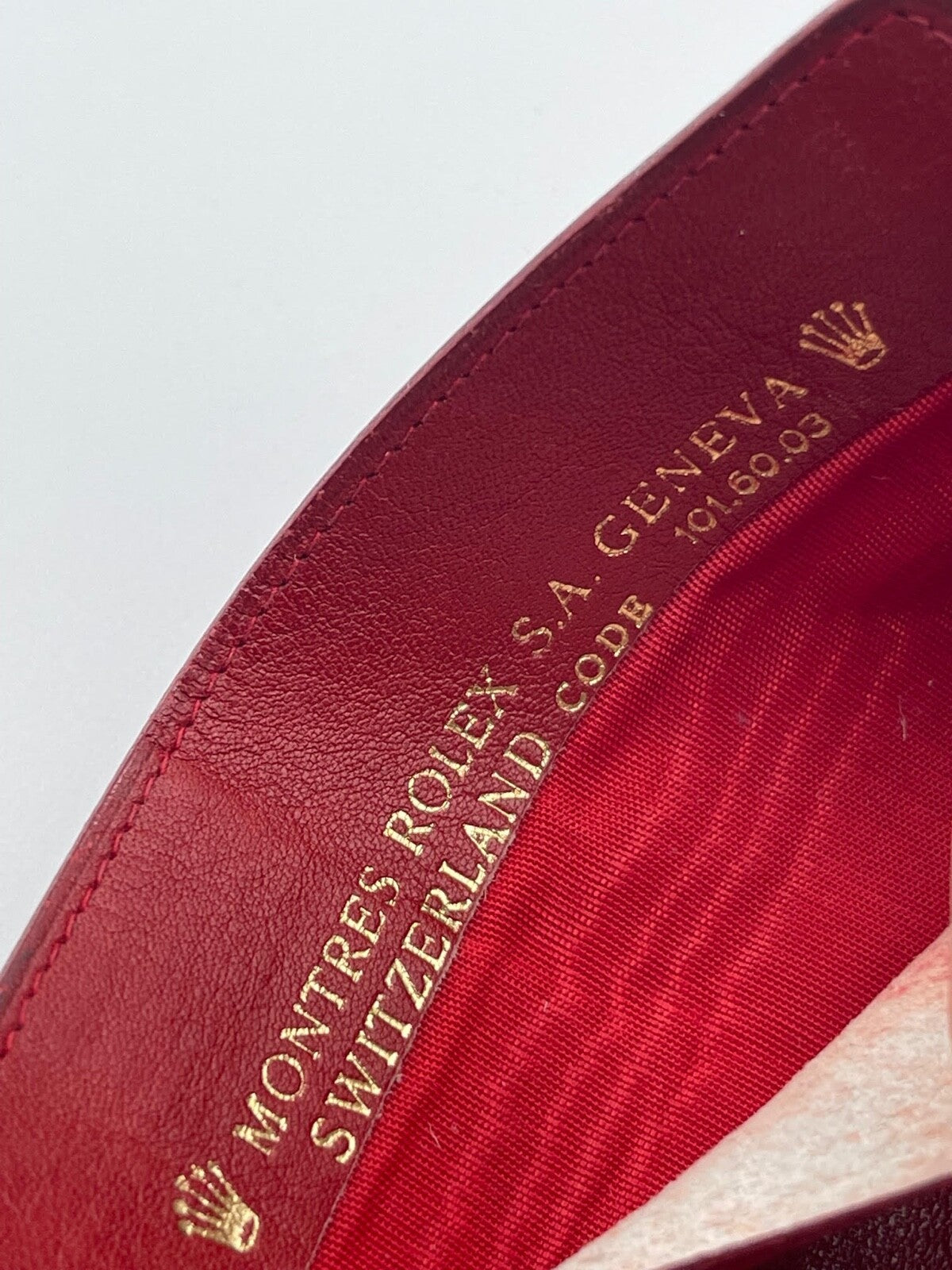 Rolex porta garanzia warranty holder pelle rossa red vintage originale