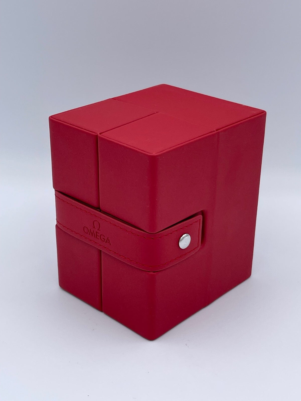 Omega Speedmaster Seamaster custodia viaggio orologio travel box pelle rossa new