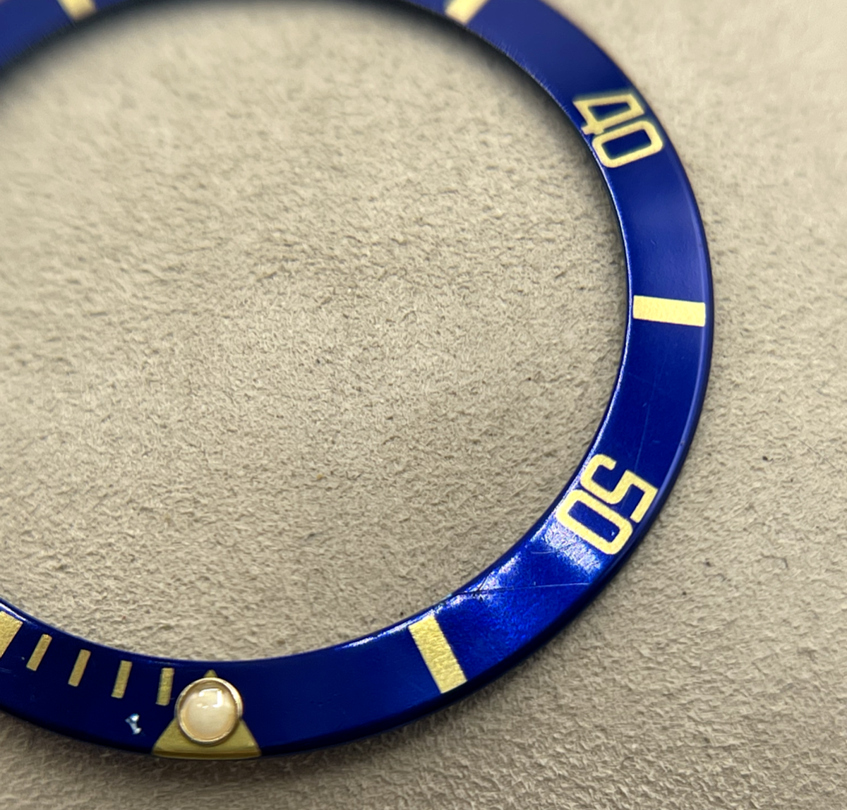 Rolex Submariner 16613 inserto ghiera bezel insert blu e oro B315-16808-182-A1