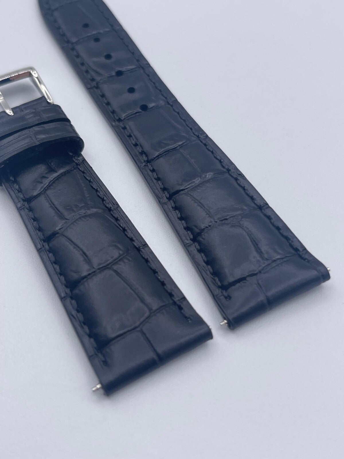 Baume & Mercier Clifton cinturino strap orologio pelle nero BLSA 22mm + fibbia