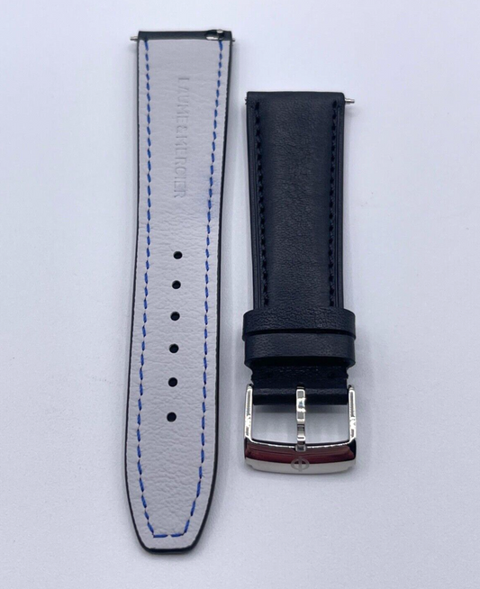 Baume & Mercier Clifton cinturino strap orologio pelle nero BLQK 22mm + fibbia