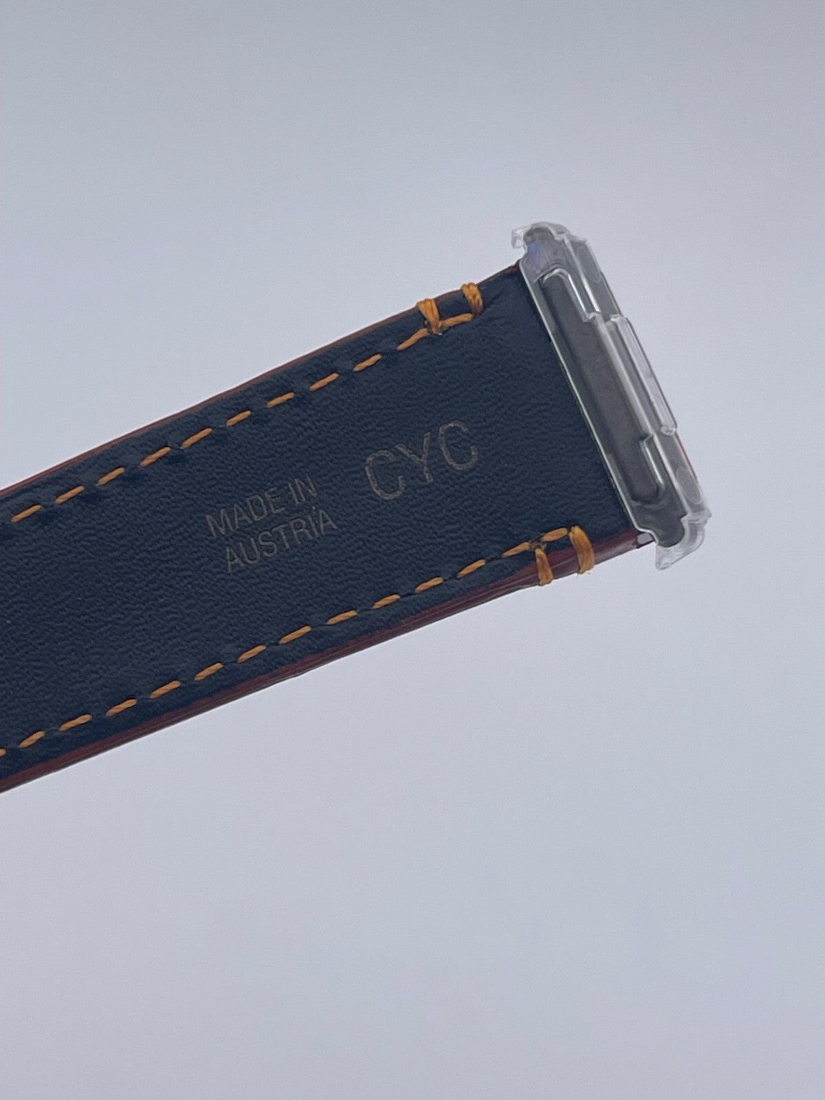 Cartier Santos cinturino orologio strap pelle alligatore arancione 19mm KD7HJAEY