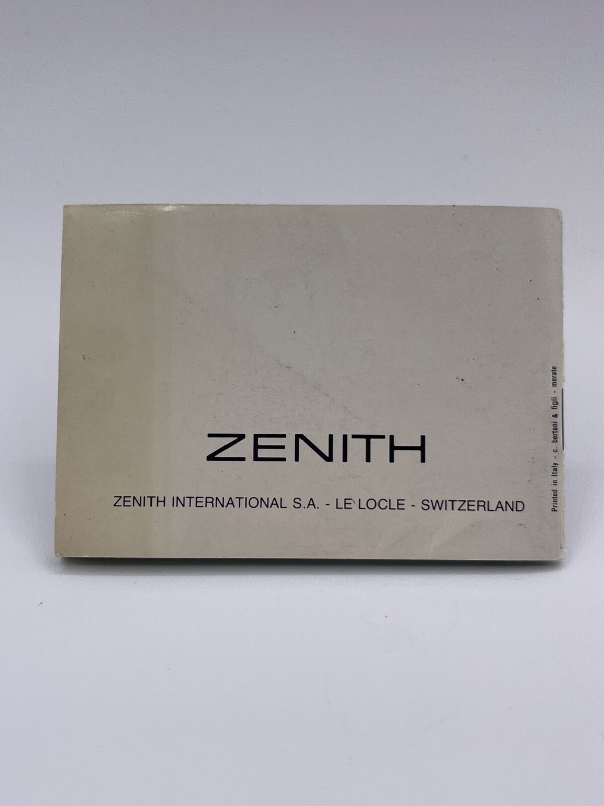 Zenith libretto "world service" watch booklet anni '80 years