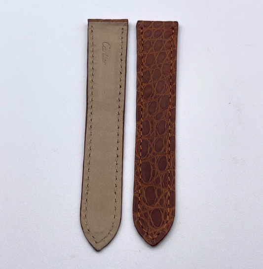 Cartier Tank cinturino orologio watch strap alligatore ref. KD25XH70 18/16mm